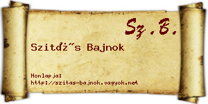 Szitás Bajnok névjegykártya